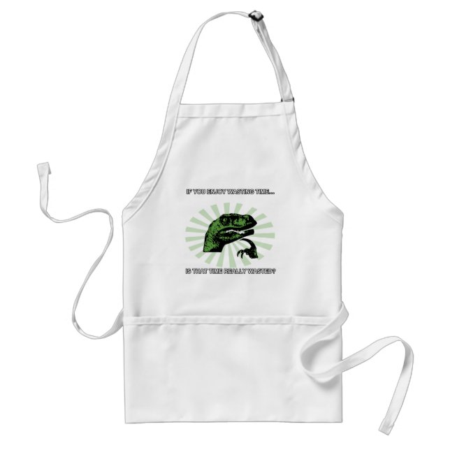 Philosoraptor Wasting Time Standard Apron (Front)
