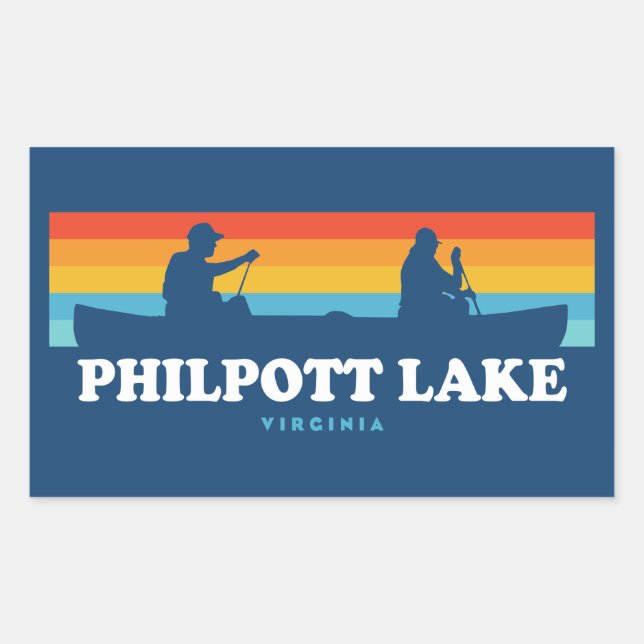 Philpott Lake Virginia Canoe Sticker (Front)