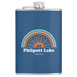 Philpott Lake Virginia Rainbow Hip Flask