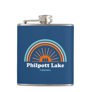 Philpott Lake Virginia Rainbow Hip Flask