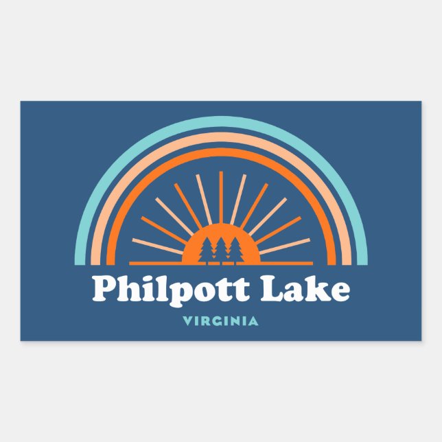 Philpott Lake Virginia Rainbow Sticker (Front)