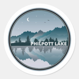 Philpott Lake Virginia Reflection Classic Round Sticker
