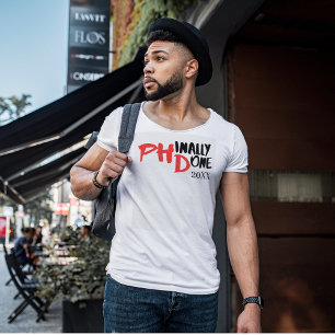 Phinally done - Funny PHD Graduation Quote Design T-Shirt