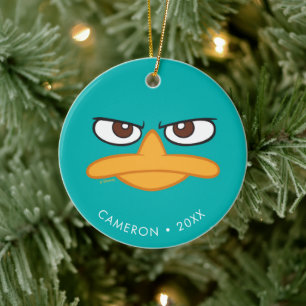 Phineas and Ferb   Agent P Face Ceramic Ornament