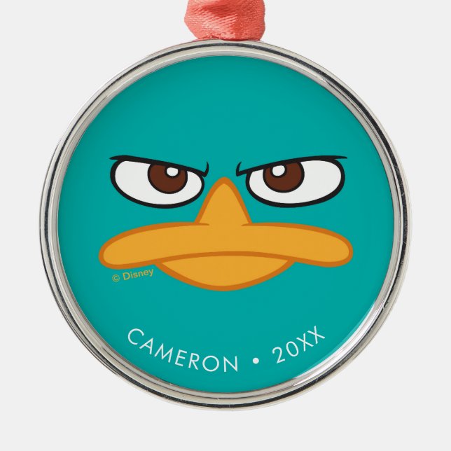 Phineas and Ferb | Agent P Face Metal Ornament (Front)