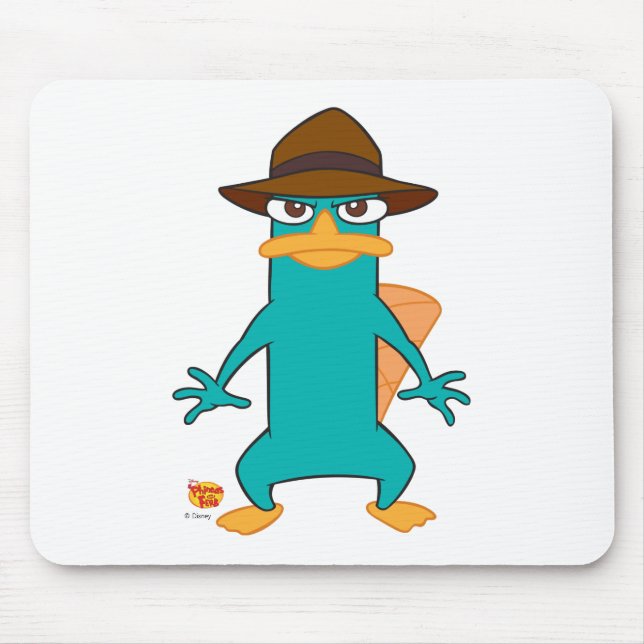 Phineas and Ferb Agent P platypus in hat standing Mouse Pad (Front)