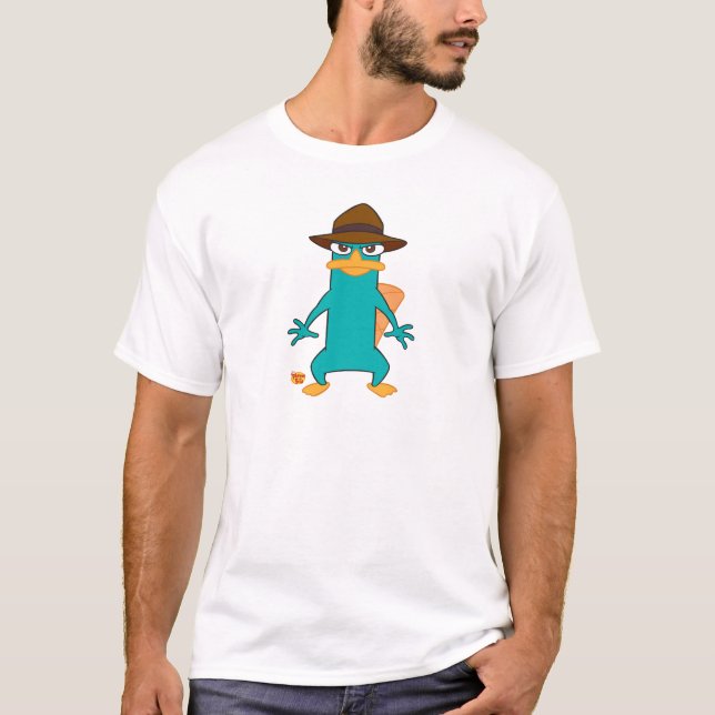 Phineas and Ferb Agent P platypus in hat standing T-Shirt (Front)