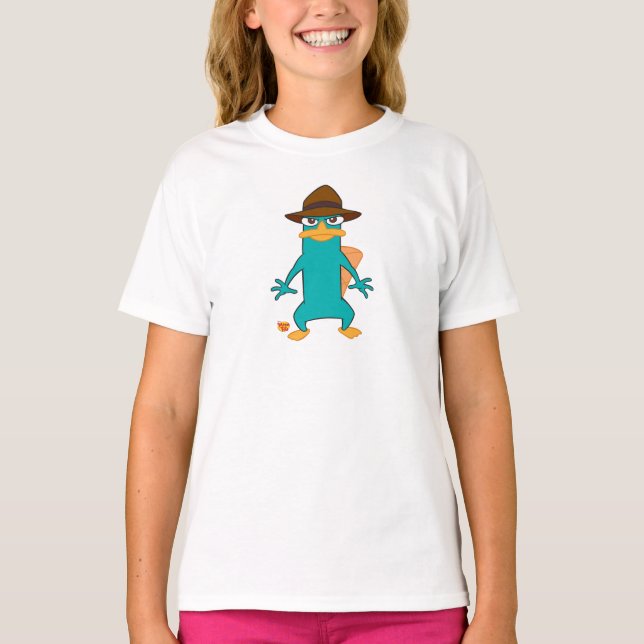 Phineas and Ferb Agent P platypus in hat standing T-Shirt (Front)