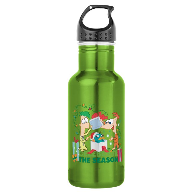 Phineas and Ferb Celebrate the Season 532 Ml Water Bottle (Front)