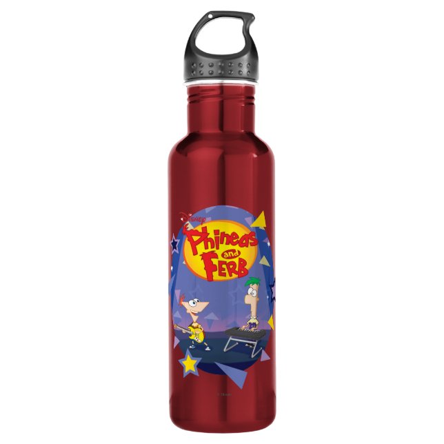 Phineas and Ferb Disney 710 Ml Water Bottle (Front)