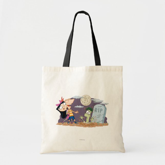 Phineas and Ferb in Graveyard Tote Bag (Front)