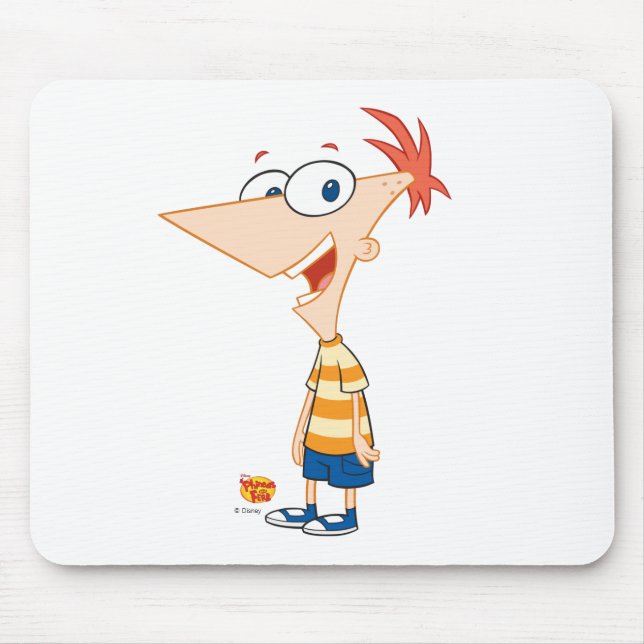 Phineas and Ferb Phineas Smiling Disney Mouse Pad (Front)