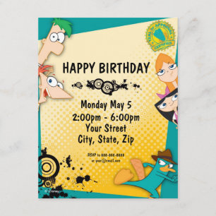 Phineas et Ferb Invitation d'anniversaire