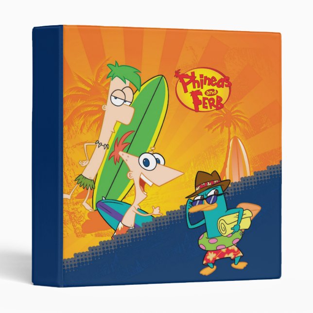 Phineas, Ferb and Agent P Surf Binder (Front/Spine)