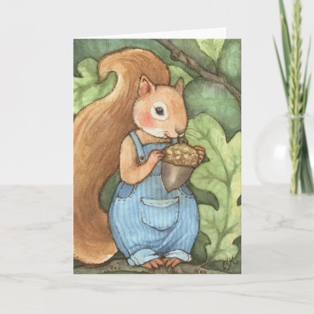 Phineas Nut - Squirrel Greeting Card (Front)