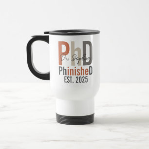 PhinisheD Personalized PhD Graduation Gift Travel Mug