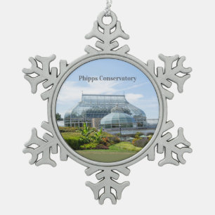 Phipps Conservatory- Pewter Snowflake   Christmas Ornament