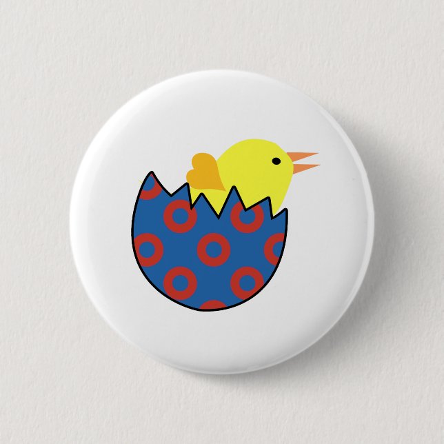 Phish Chick Fishman Donut Design 2 Inch Round Button (Front)