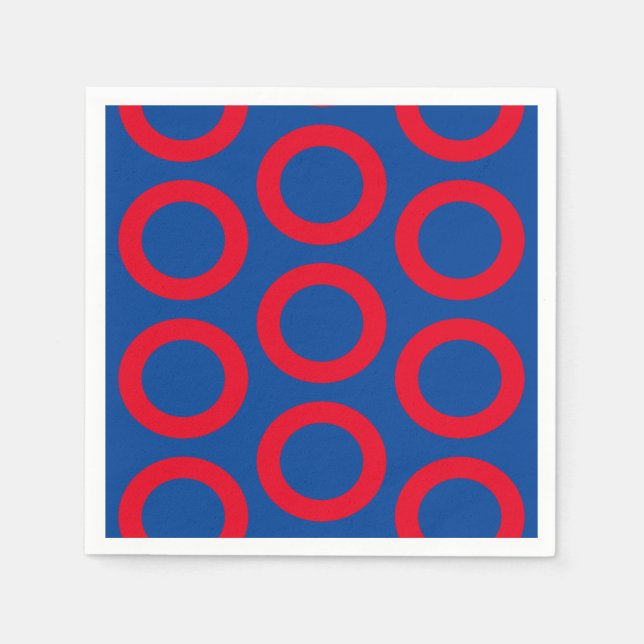 Phish doughnut cocktail napkins (Front)
