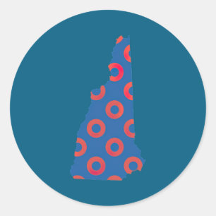 Phish Fishman Donut New Hampshire Ecavator Boy Don Classic Round Sticker
