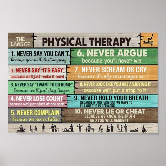 Phisical therapy vintage poster (Front)