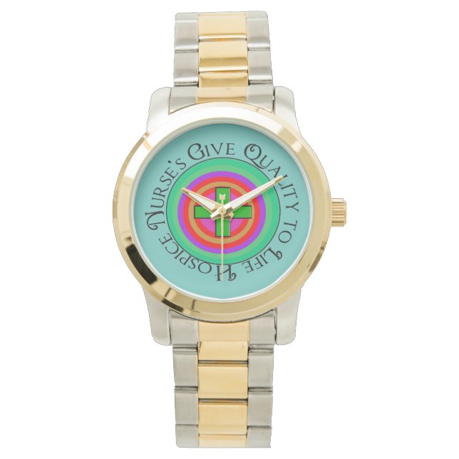 Phlebotomist Artsy Sea Foam  Watch (Front)