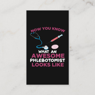 Phlebotomist Blood Venipuncture Vein Phlebotomy Business Card