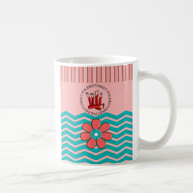 Phlebotomist Chevron Design Coffee Mug (Right)