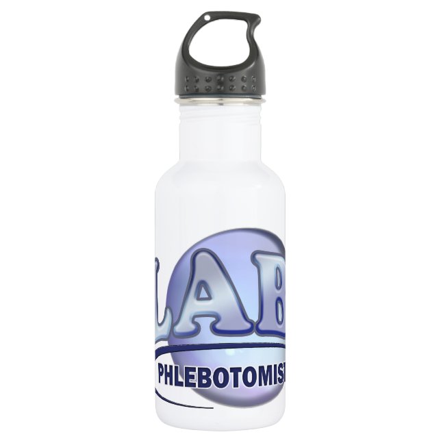 PHLEBOTOMIST Fun Blue LOGO 532 Ml Water Bottle (Front)