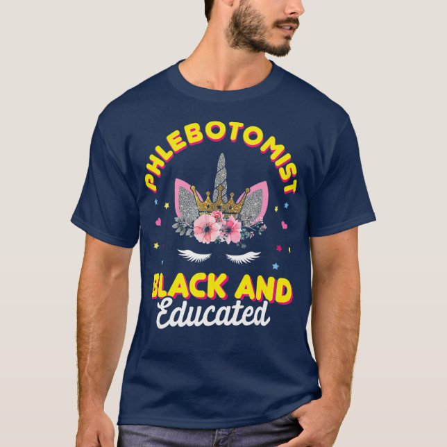 Phlebotomist Fun Skills Black Phlebotomy Gifts T-Shirt (Front)