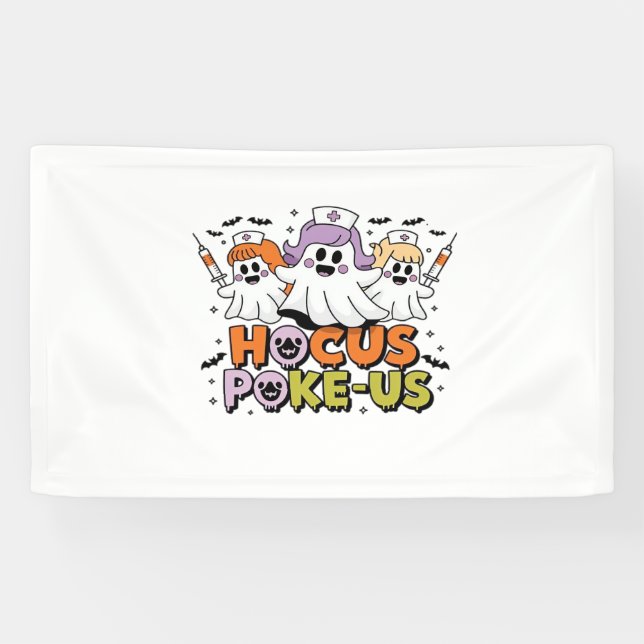 Phlebotomist Halloween Medical Lab Tech Spooky ER  Banner (Horizontal)