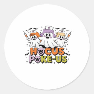 Phlebotomist Halloween Medical Lab Tech Spooky ER  Classic Round Sticker