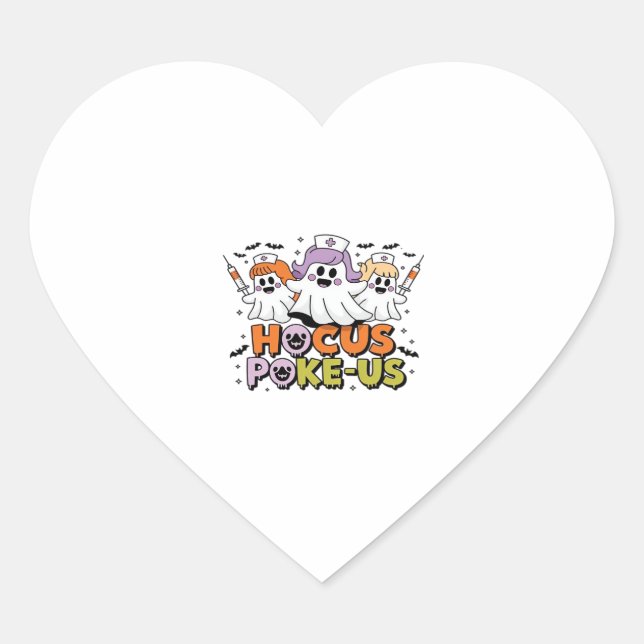 Phlebotomist Halloween Medical Lab Tech Spooky ER  Heart Sticker (Front)