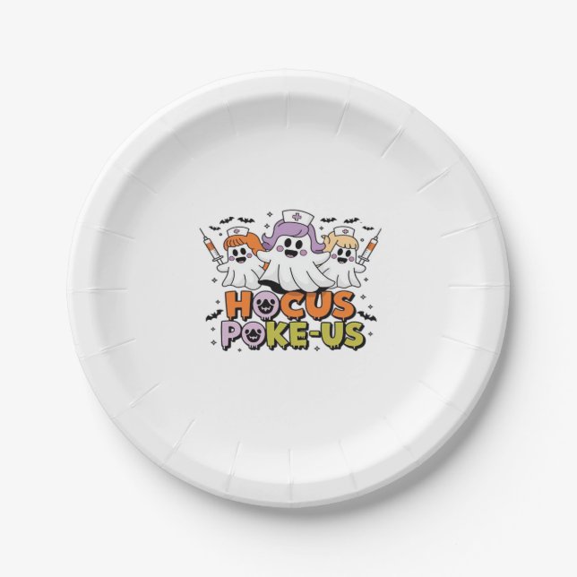 Phlebotomist Halloween Medical Lab Tech Spooky ER  Paper Plate (Front)