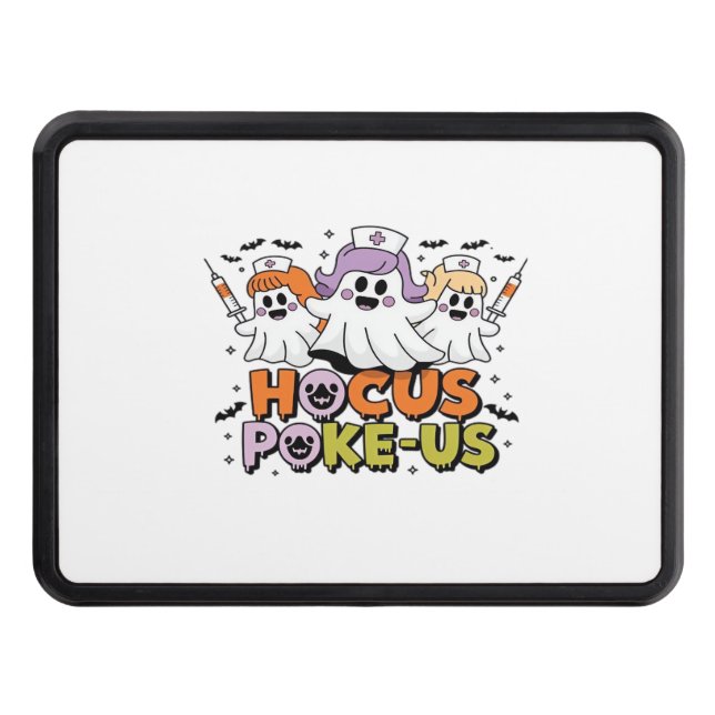 Phlebotomist Halloween Medical Lab Tech Spooky ER  Trailer Hitch Cover (Front)