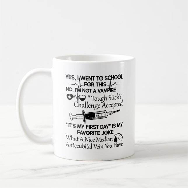 Phlebotomist Is Not A Vampire Mug (Left)