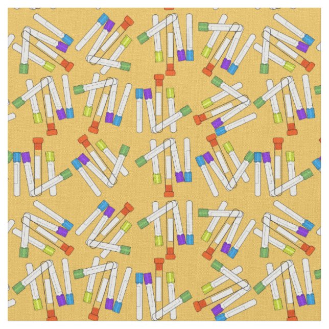 Phlebotomist Lab Tech Fabric Yellow (Close Up)