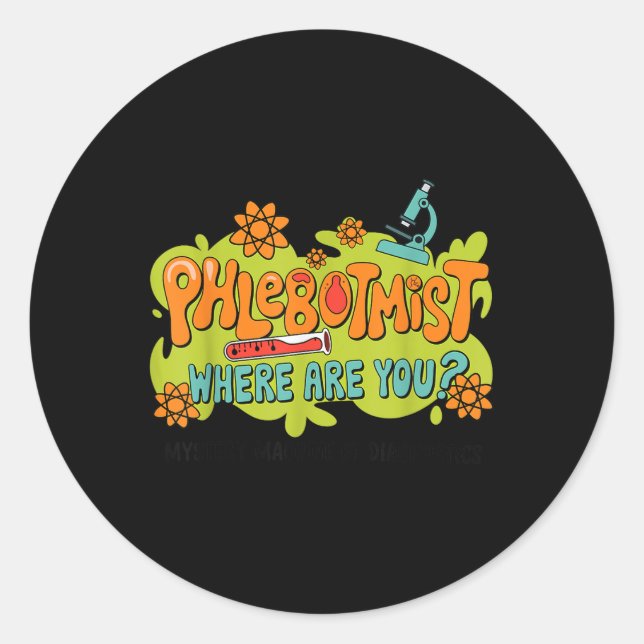 Phlebotomist Lab Week 2025 Laboratory Mls Mlt Lab  Classic Round Sticker (Front)
