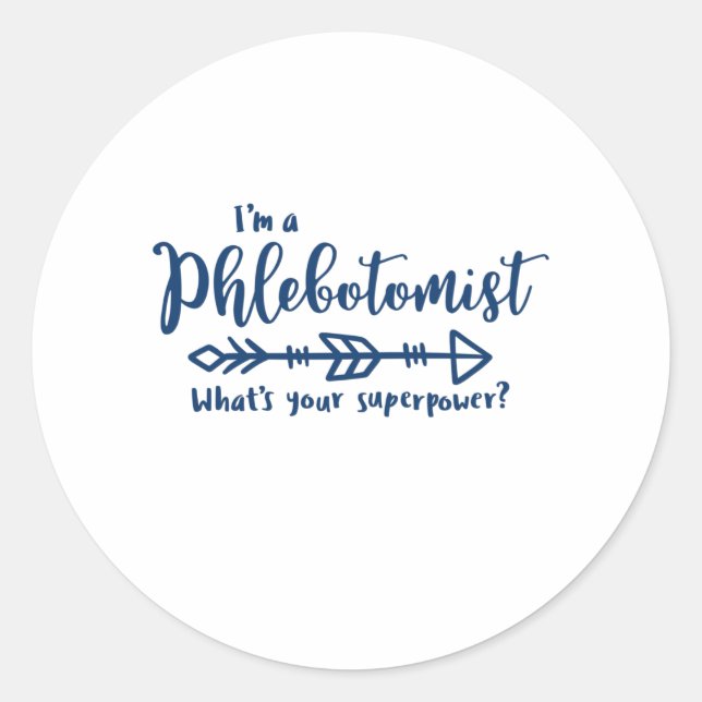 Phlebotomist, phlebotomy, lab tech classic round sticker (Front)