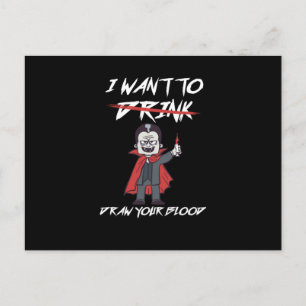 Phlebotomist Phlebotomy Vampire Blood Syringe Gift Postcard