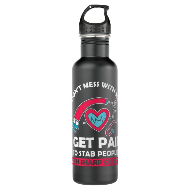 Phlebotomist Syringe Phlebotomy Doctor Blood Nurse 710 Ml Water Bottle (Front)