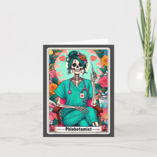 Phlebotomist Tarot Card Skeleton Phlebotomy Tech P