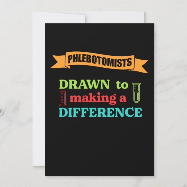 Phlebotomists Medicine Lab Technician Medical Labo Invitation (Front)