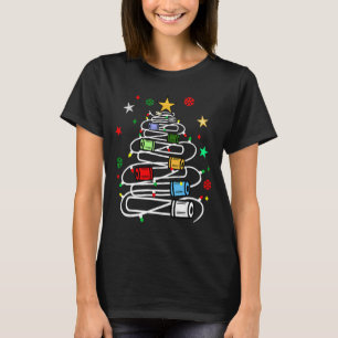 Phlebotomy Blood Tube Christmas Tree Phlebotomist  T-Shirt