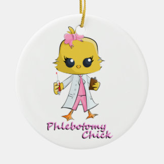 Phlebotomy Chick Ceramic Ornament