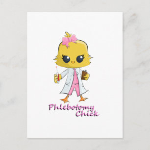 Phlebotomy Chick Postcard