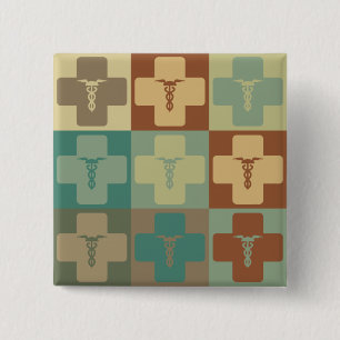 Phlebotomy Pop Art 2 Inch Square Button