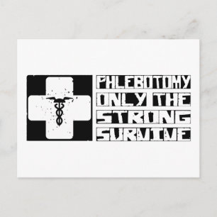 Phlebotomy Survive Postcard