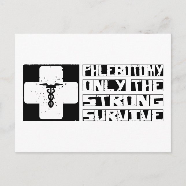 Phlebotomy Survive Postcard (Front)