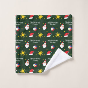 Phlippines Filipino Maligayang Pasko Wash Cloth